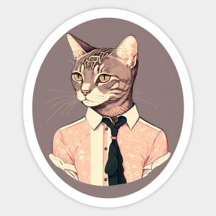 Preppy Cat Sticker